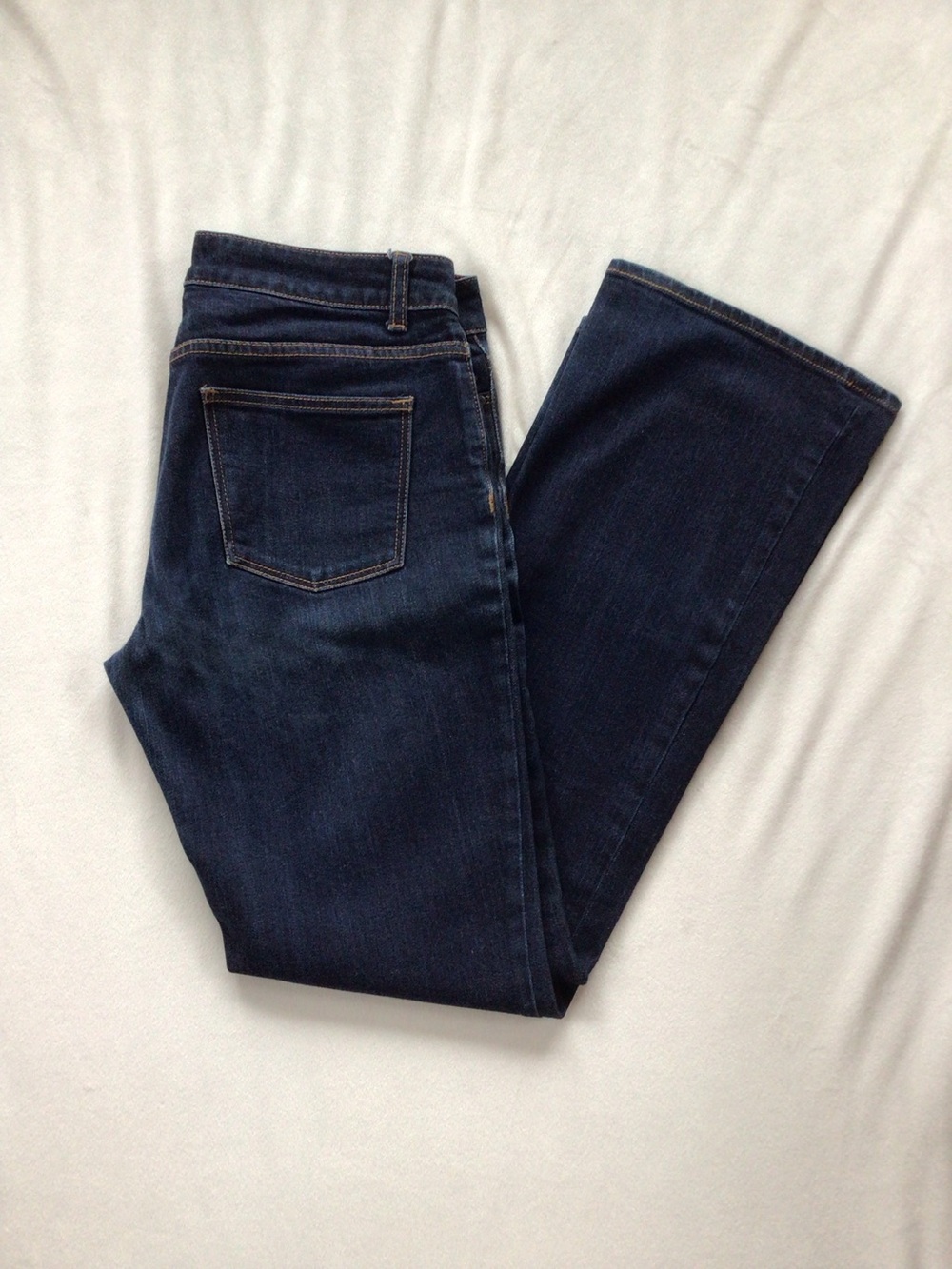 Talbots Dark Blue Bootcut Jeans SZ 8 Like New!